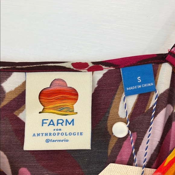 NWT - slinky FARM Rio x Anthropologie Printed Slip Dres - Picture 6 of 10